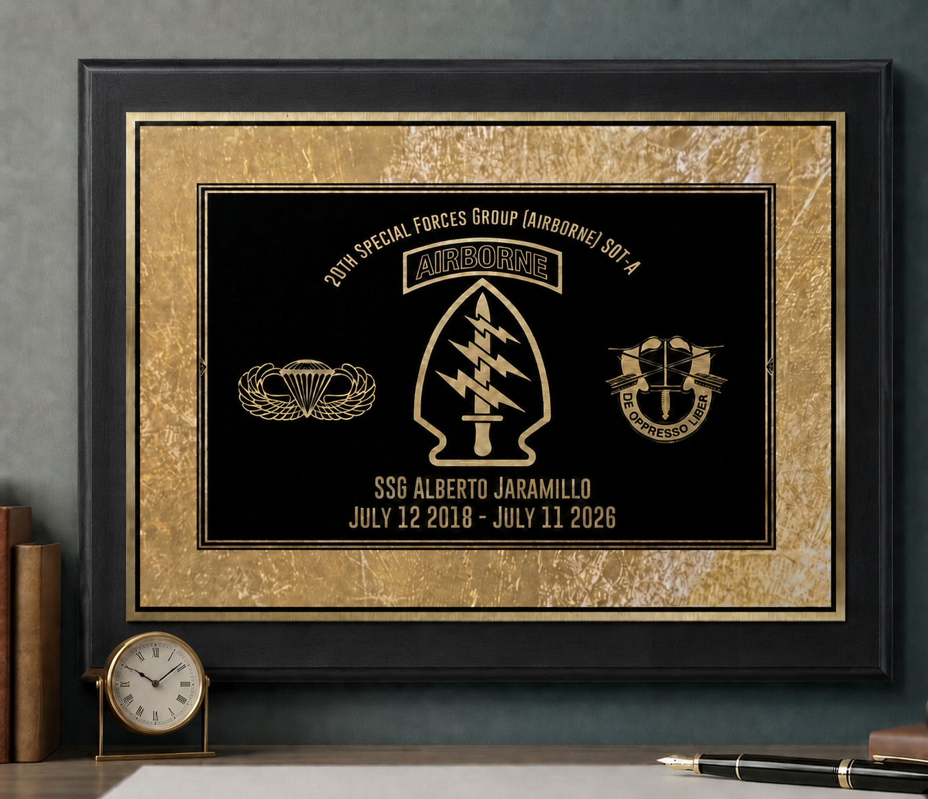Custom Recognition Plaque | Personalized Military, Retirement, Corporate and Appreciation Award