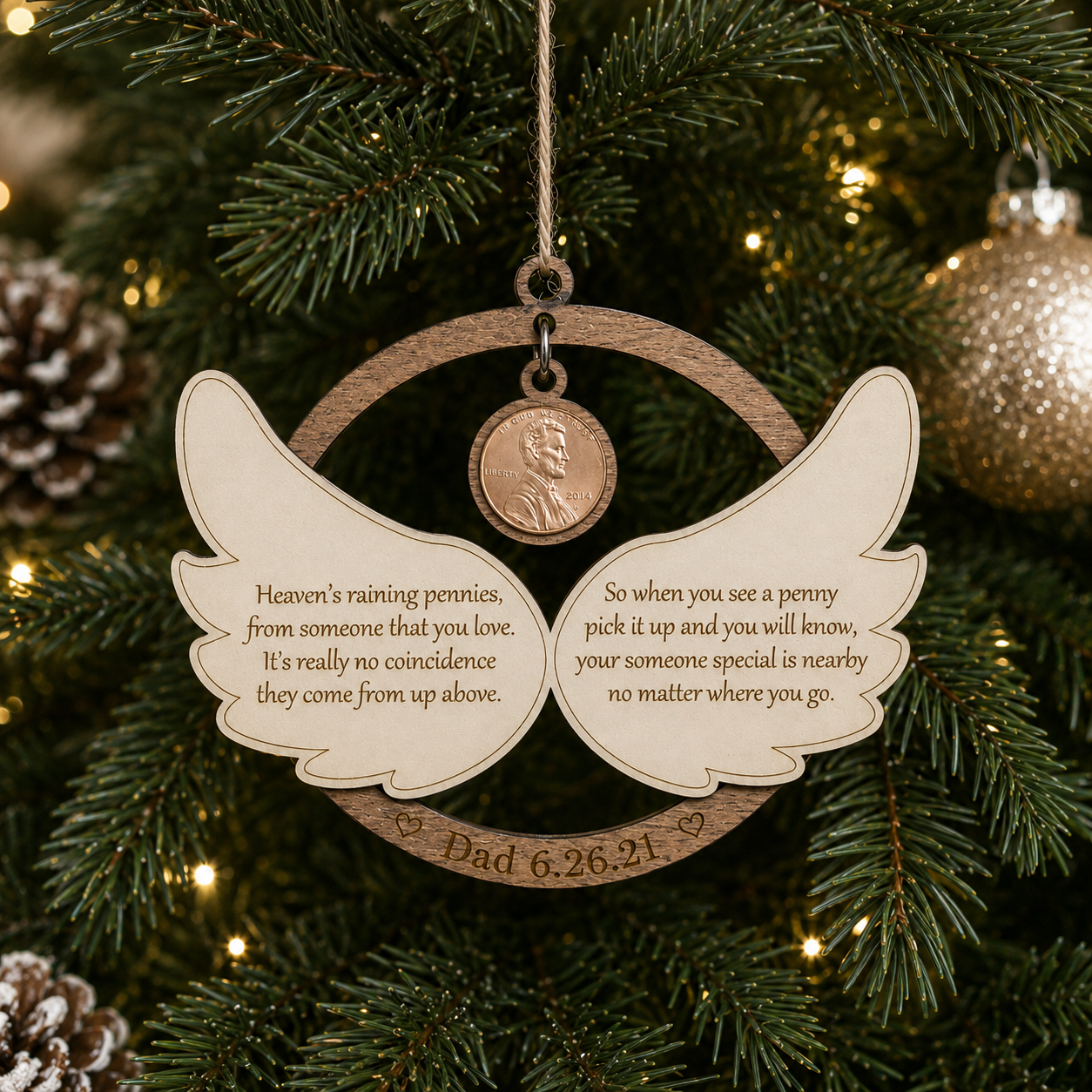 Pennies from Heaven Memorial Ornament