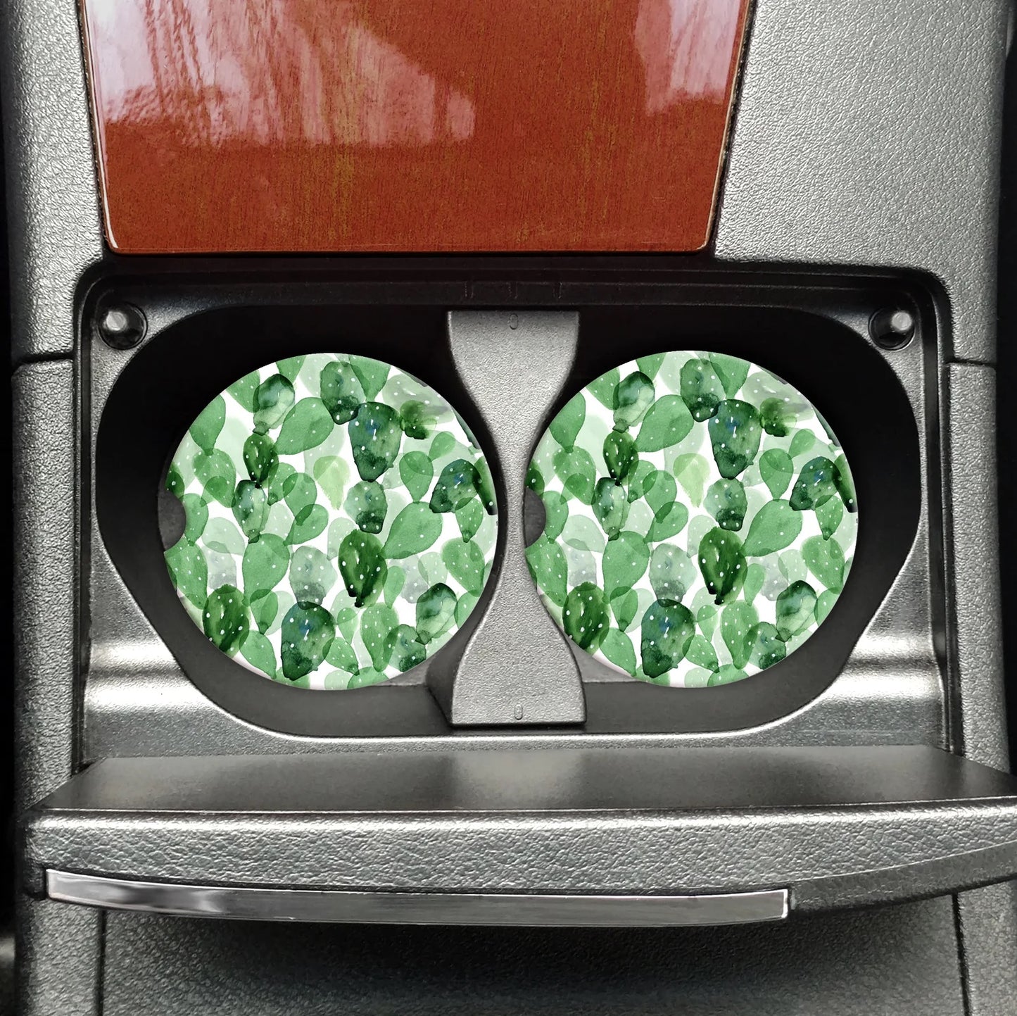 Cactus print Car Coaster