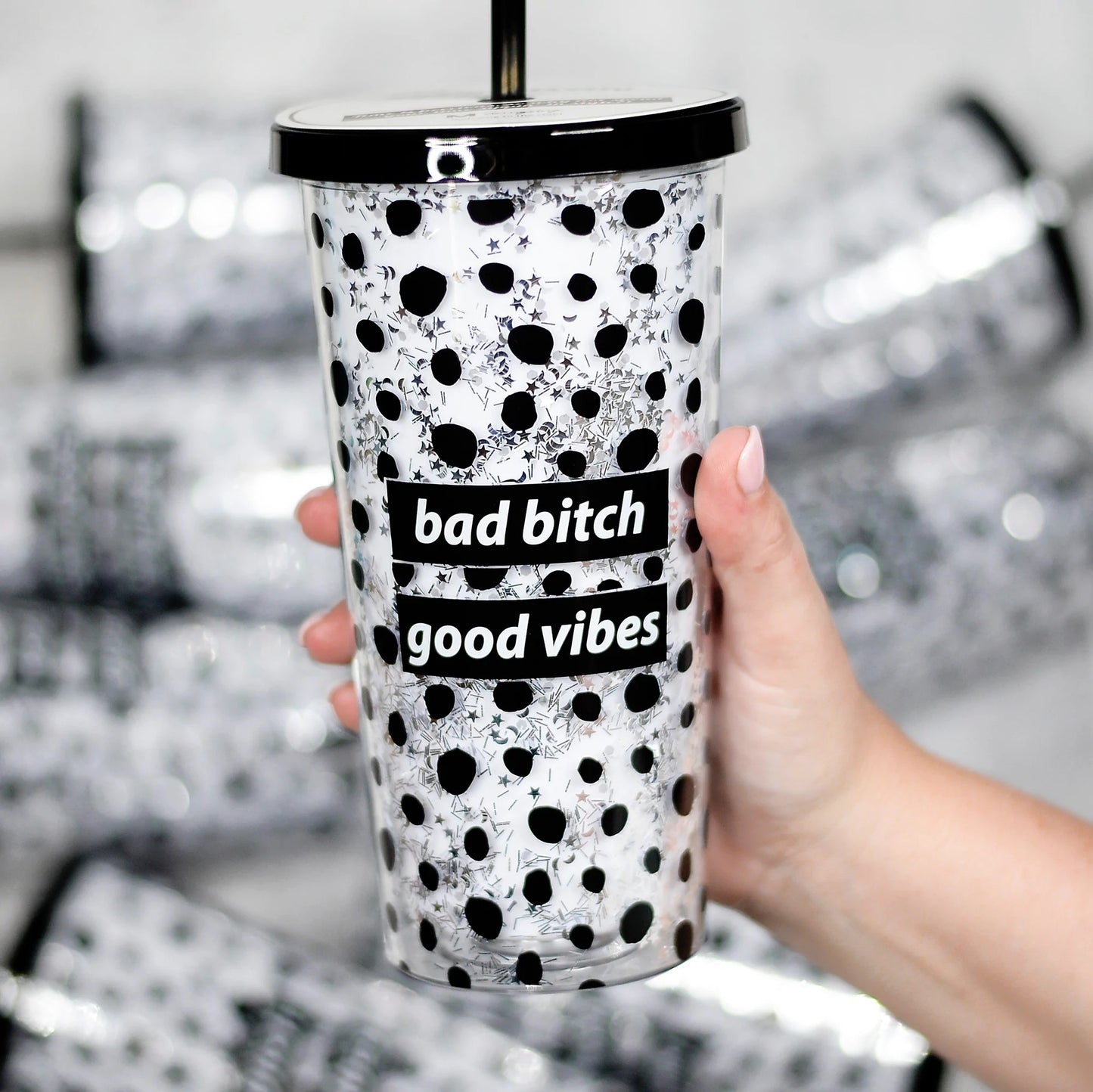 Bad B Good Vibes Tumbler