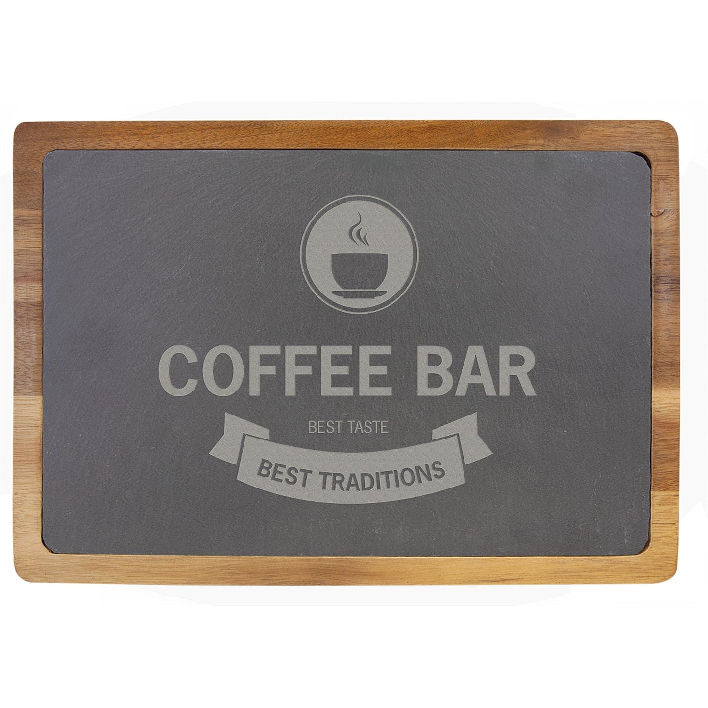 Acacia Wood and Slate Cutting Board