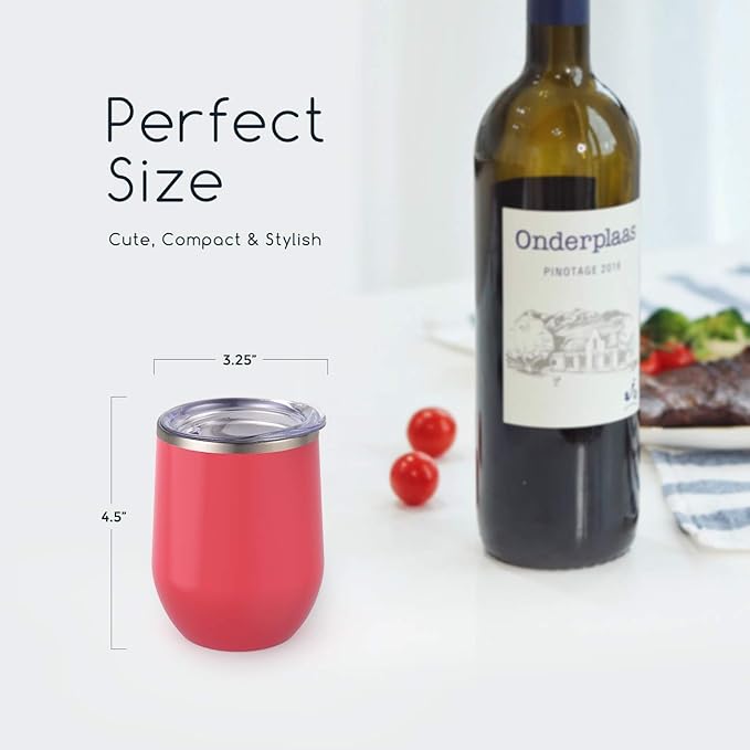 Coral Stemless Wine Tumbler