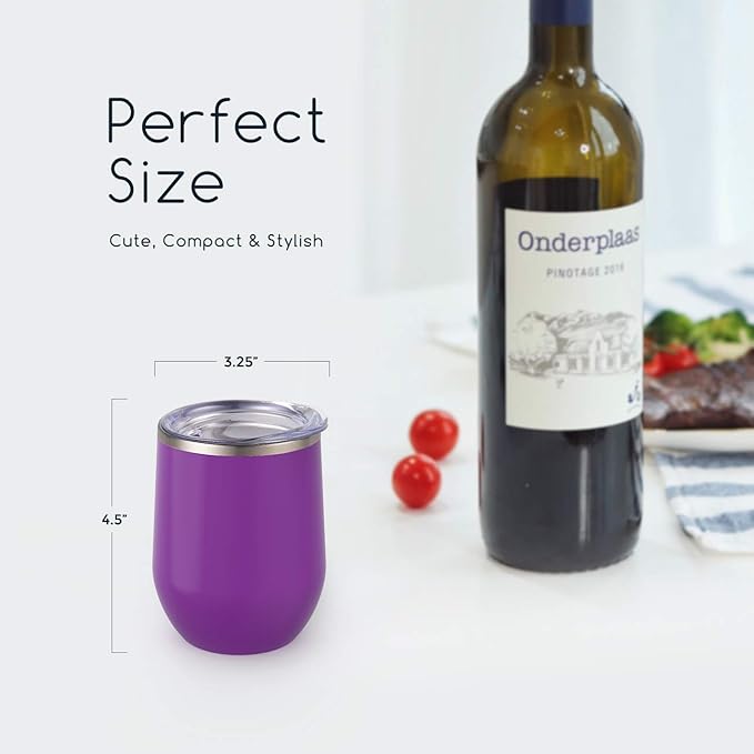 Purple Stemless Wine Tumbler