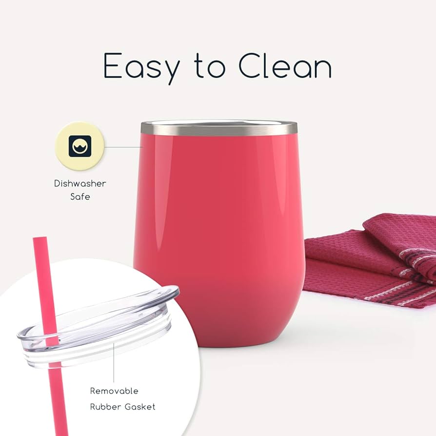 Coral Stemless Wine Tumbler