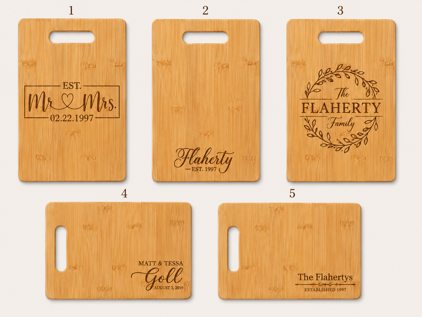 Personalized Bamboo Cutting Board