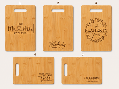 Personalized Bamboo Cutting Board