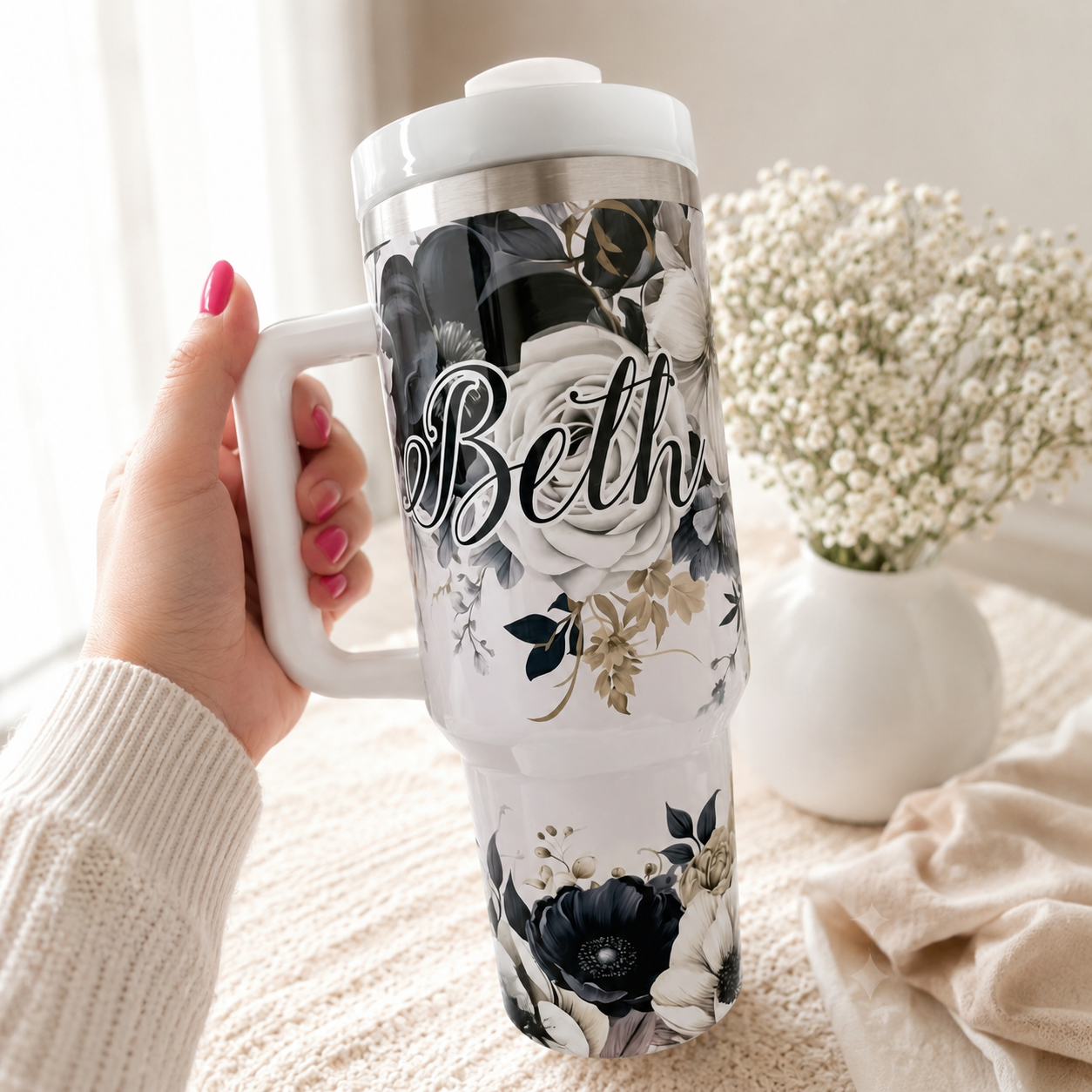 Personalized Design Tumbler | Custom Monogram, Text & Artwork Drinkware