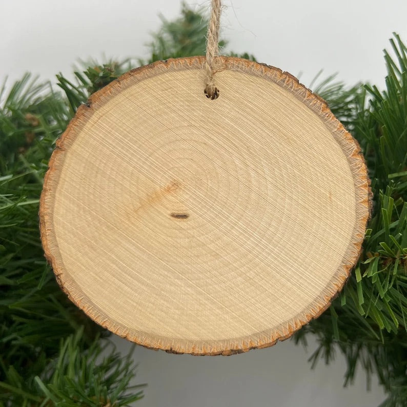 Custom Photo Wood Slice Ornament