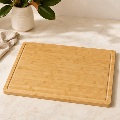 Bamboo Engraved Cutting Board with Drip Ring