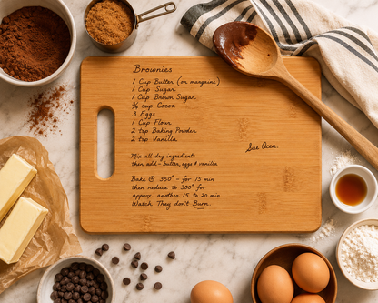 Custom Handwritten Recipe Cutting Board | Laser Engraved Keepsake