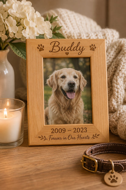 Personalized Engraved Wood Picture Frame