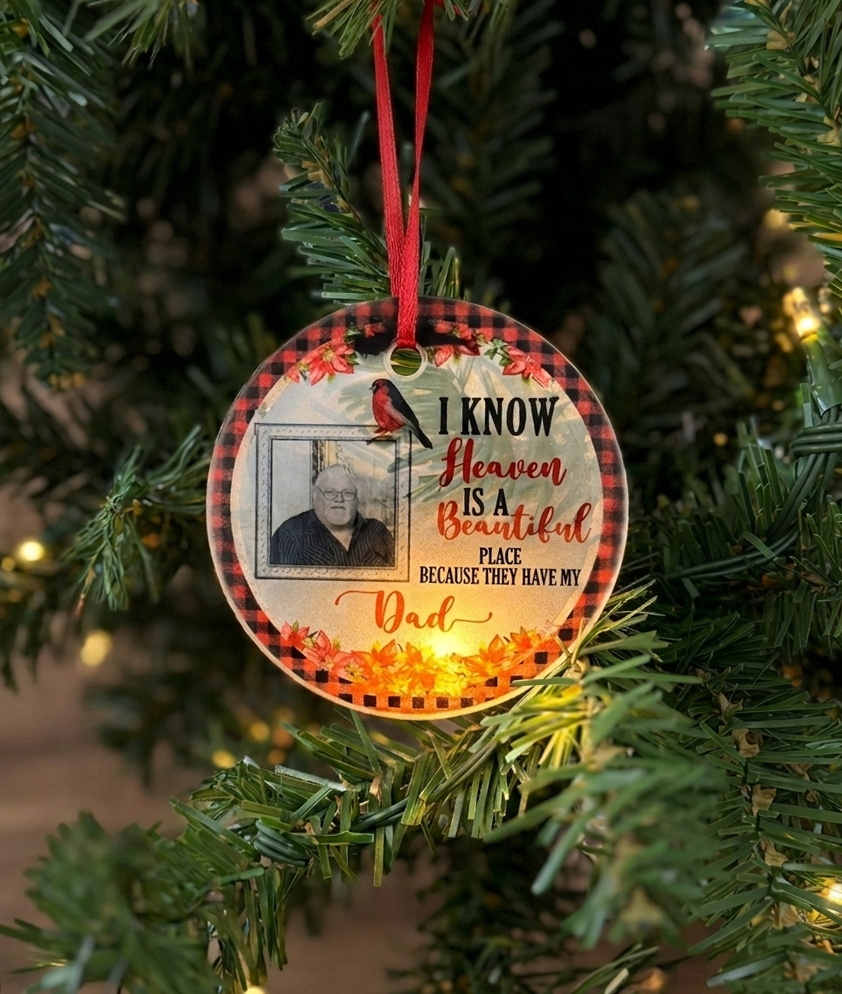 Custom Photo Glass Ornament