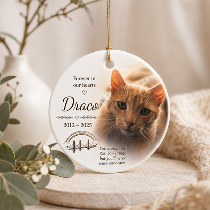 Custom Printed Pet Memorial Ceramic Ornament
