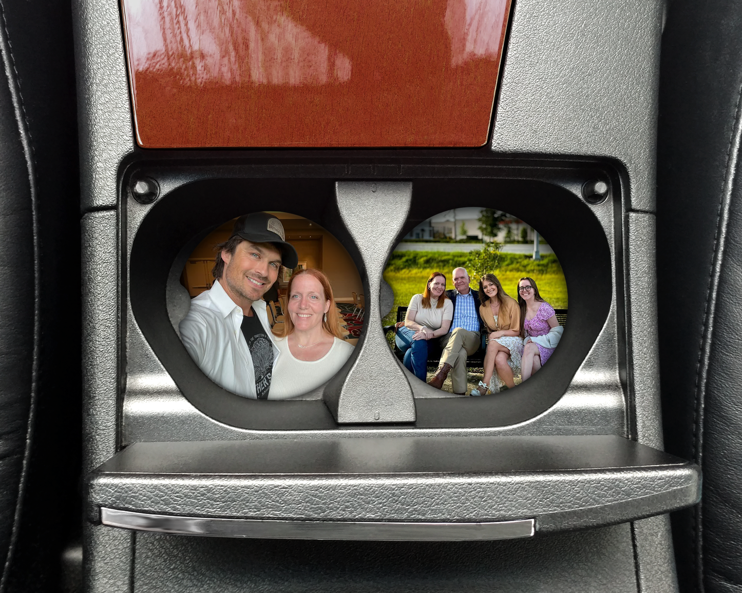 Magnolia Memories Personalized Photo Car Coasters