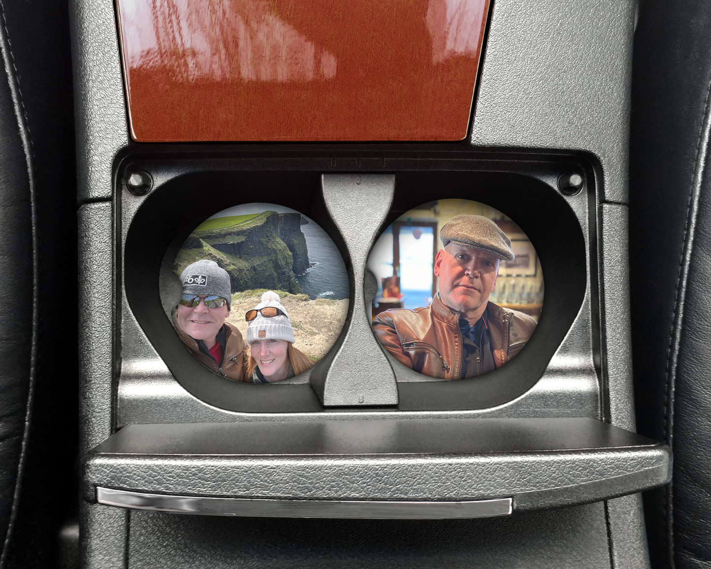 Magnolia Memories Personalized Photo Car Coasters
