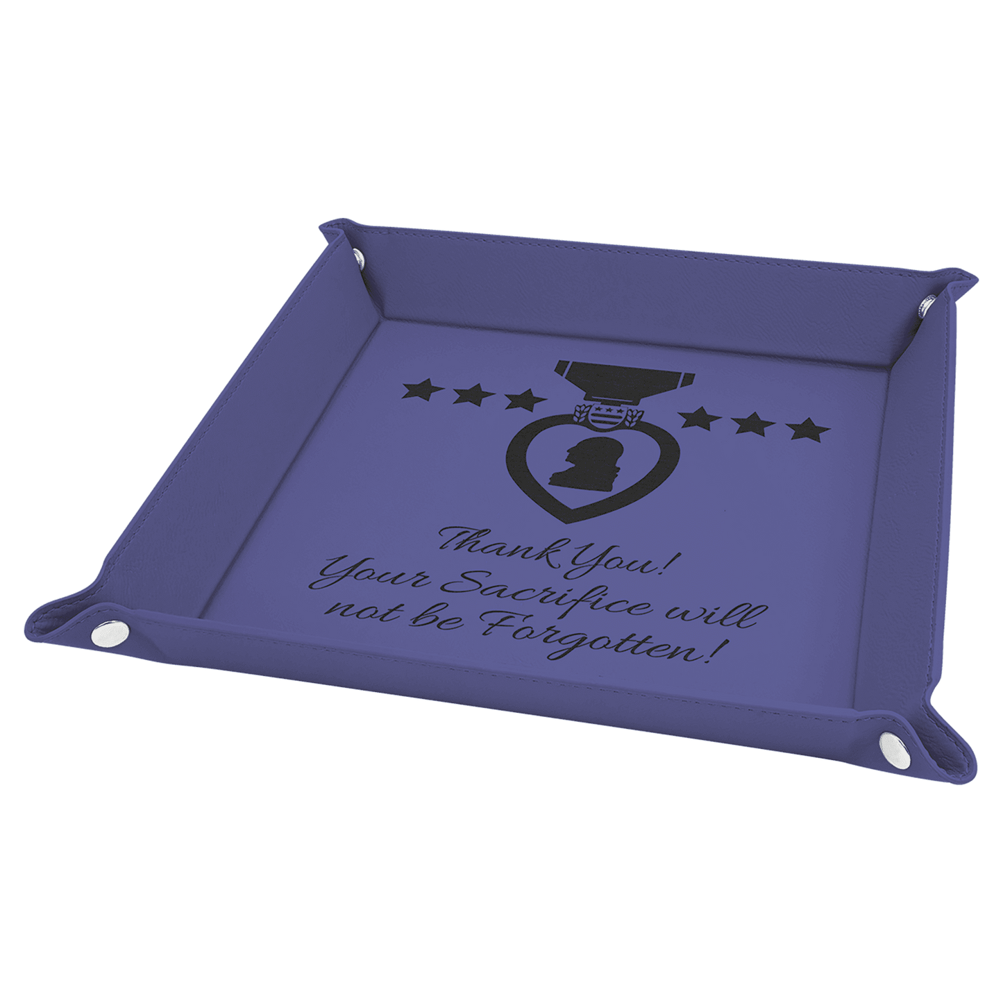 Personalized Leatherette Valet Tray