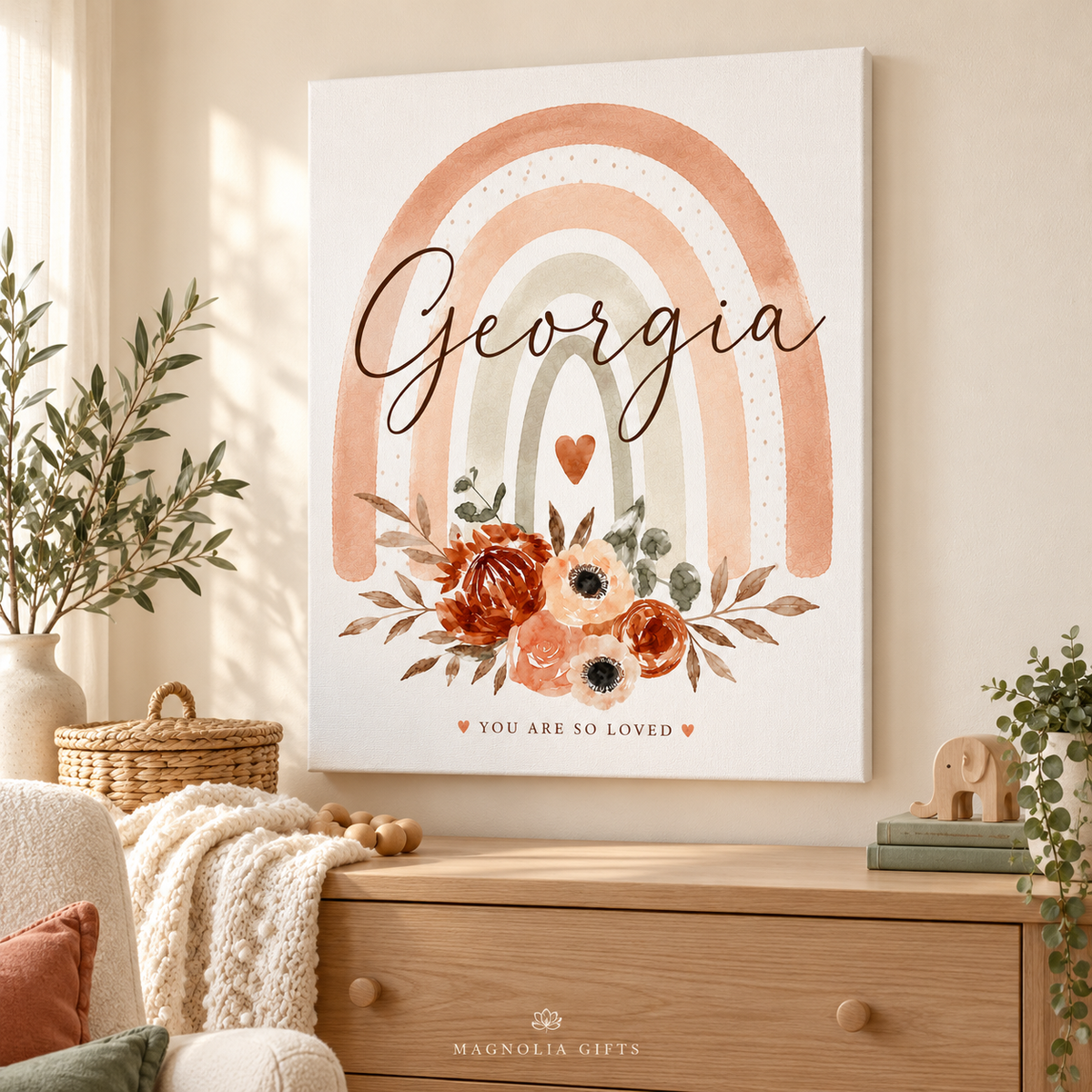 Personalized Nursery Wall Art | Baby Name & Initial Designs