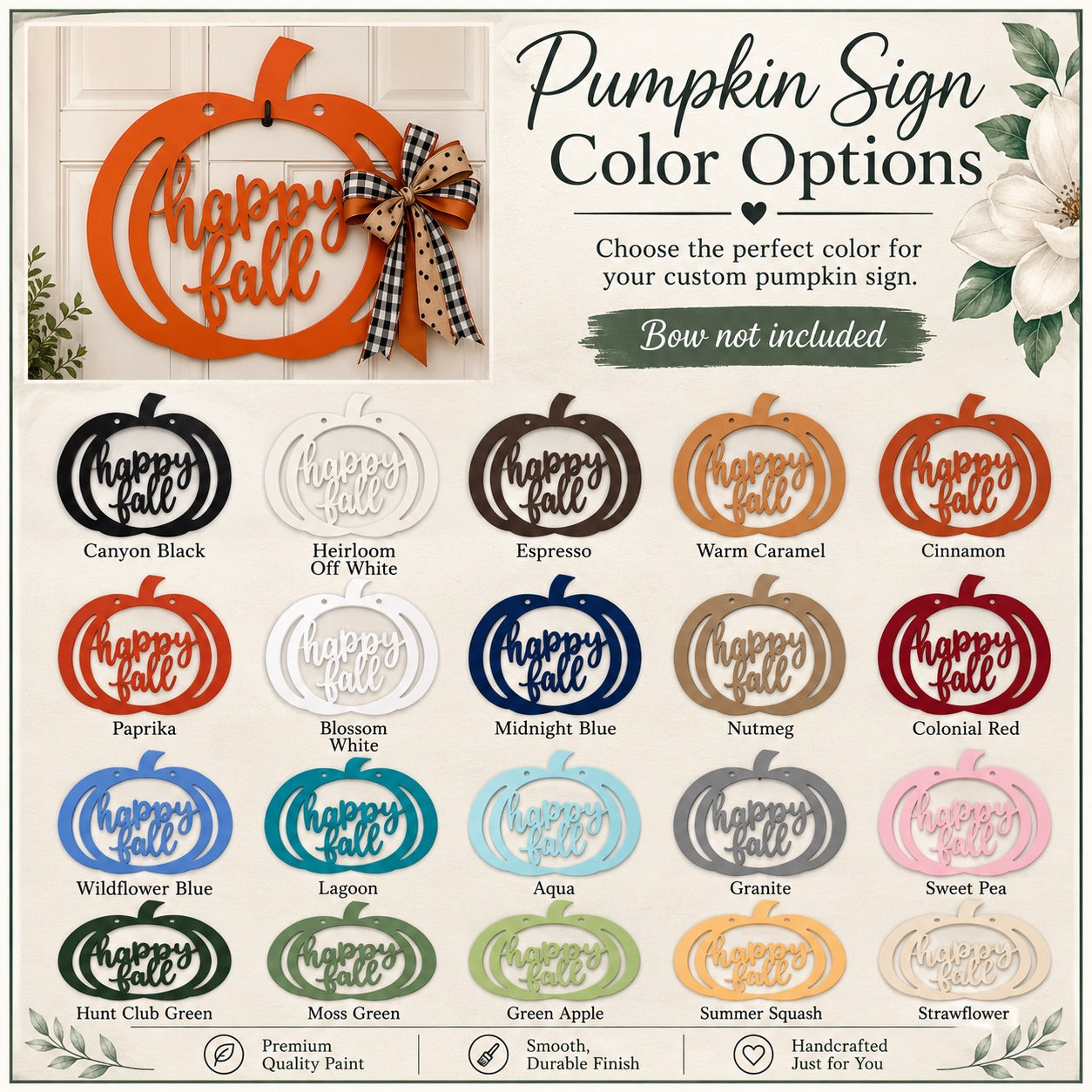 Happy Fall Pumpkin Door Hanger
