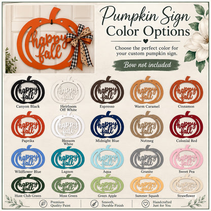 Happy Fall Pumpkin Door Hanger