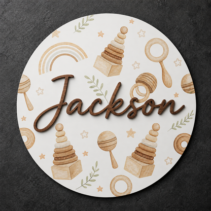 Personalized 16-Inch Nursery Wall Sign