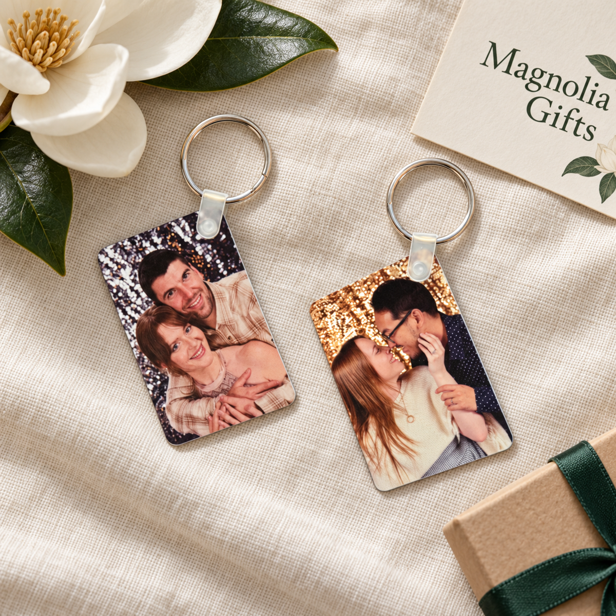 Custom Double-Sided Aluminum Photo Keychain