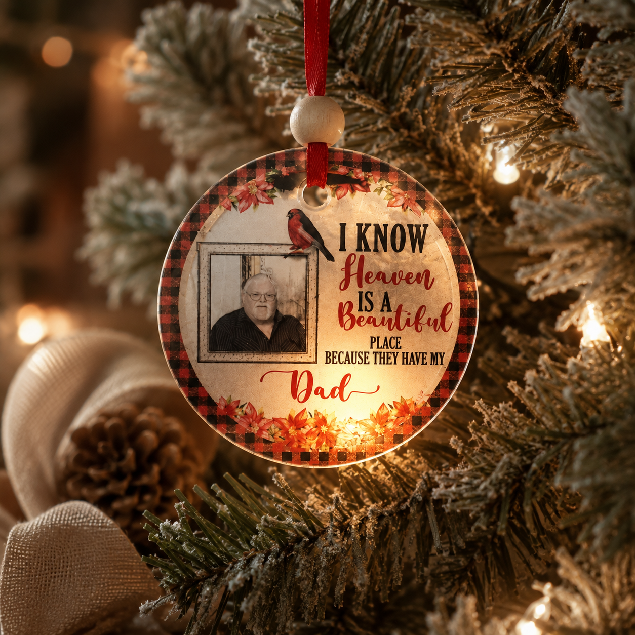 Custom Photo Memorial Keepsake Ornament