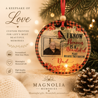 Custom Photo Memorial Keepsake Ornament