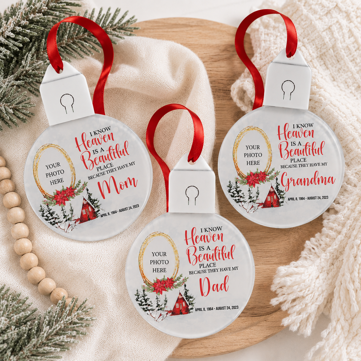 I Know Heaven Is a Beautiful Place Because They Have My... | Personalized LED Memorial Ornament