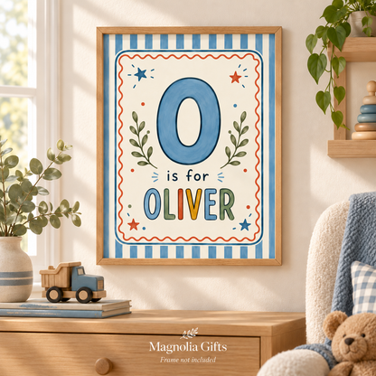 Personalized Nursery Wall Art | Baby Name & Initial Designs