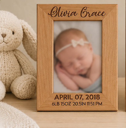 Personalized Engraved Wood Picture Frame