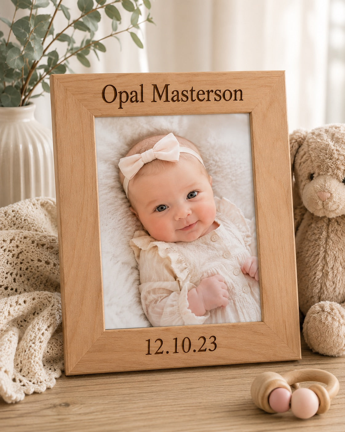 Personalized Engraved Wood Picture Frame