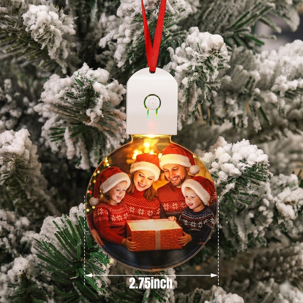 Custom Photo LED Ornament