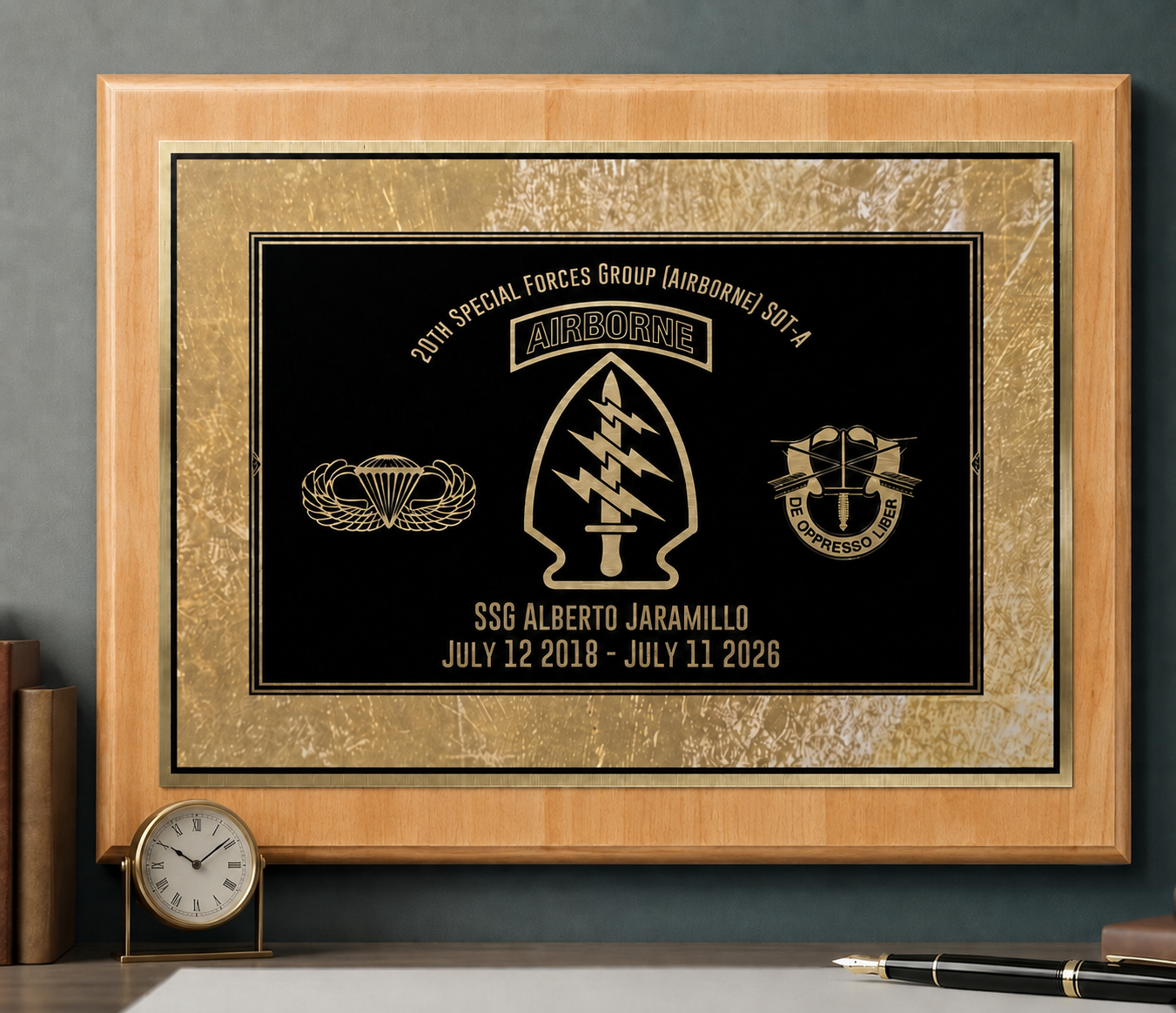 Custom Recognition Plaque | Personalized Military, Retirement, Corporate and Appreciation Award