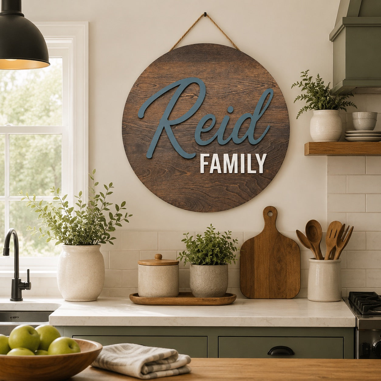 Personalized Wooden Name Round