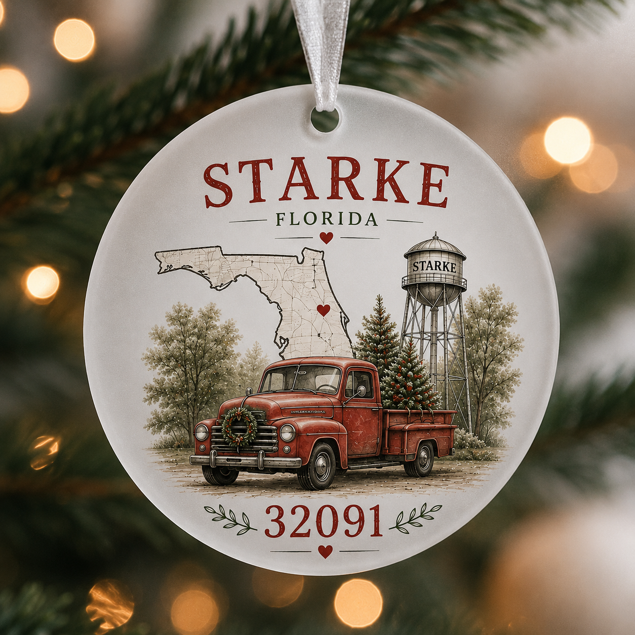 Starke, Florida Hometown Christmas Ornament