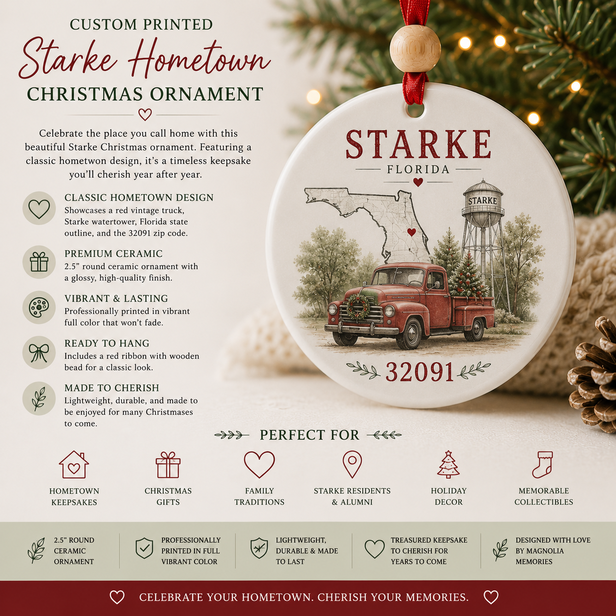 Starke, Florida Hometown Christmas Ornament