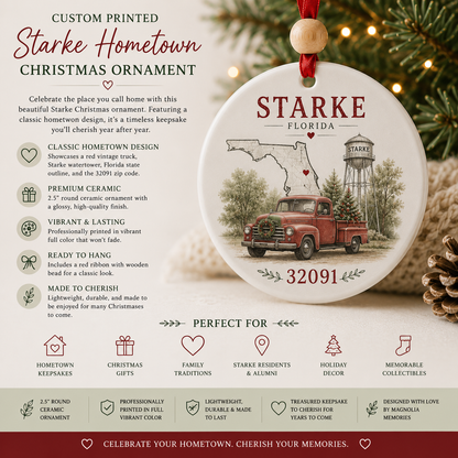 Starke, Florida Hometown Christmas Ornament