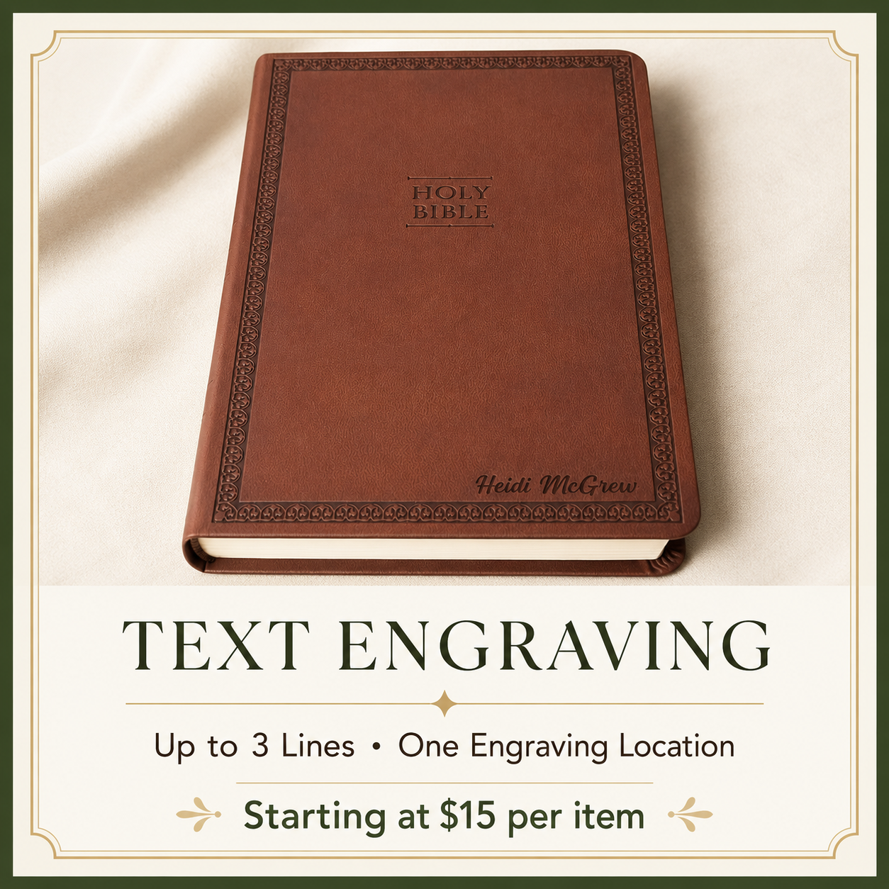 Engraving Service for Customer-Supplied Items