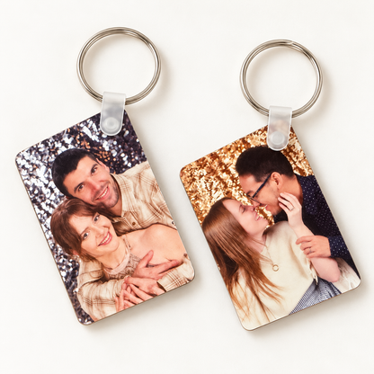 Custom Double-Sided Aluminum Photo Keychain