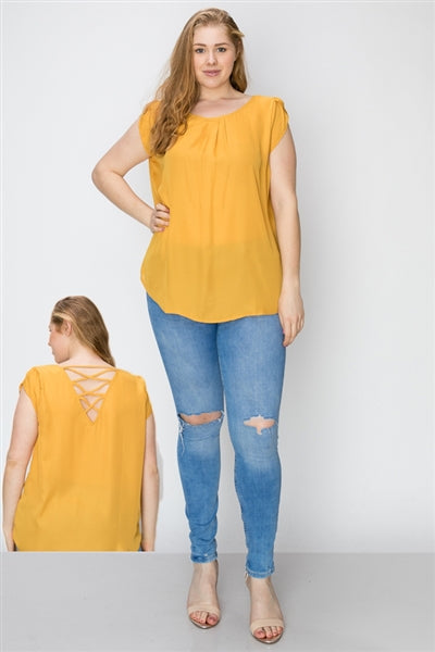 Brylie Mustard Blouse