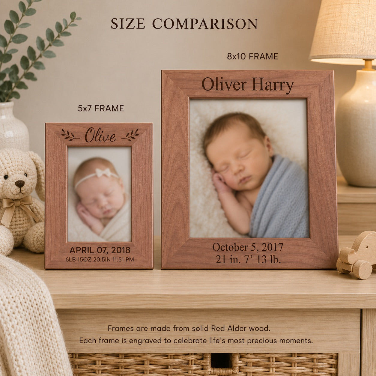 Personalized Engraved Wood Picture Frame