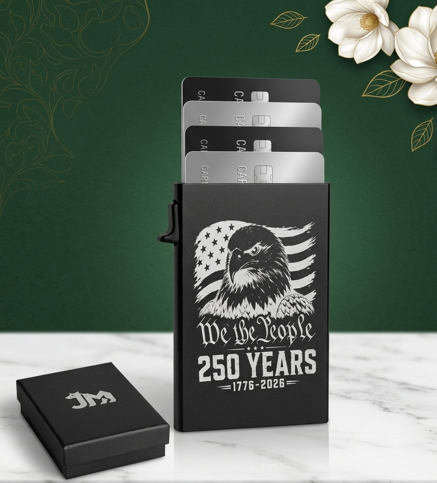 Personalized Aluminum RFID Wallet | Pop-Up Card Holder