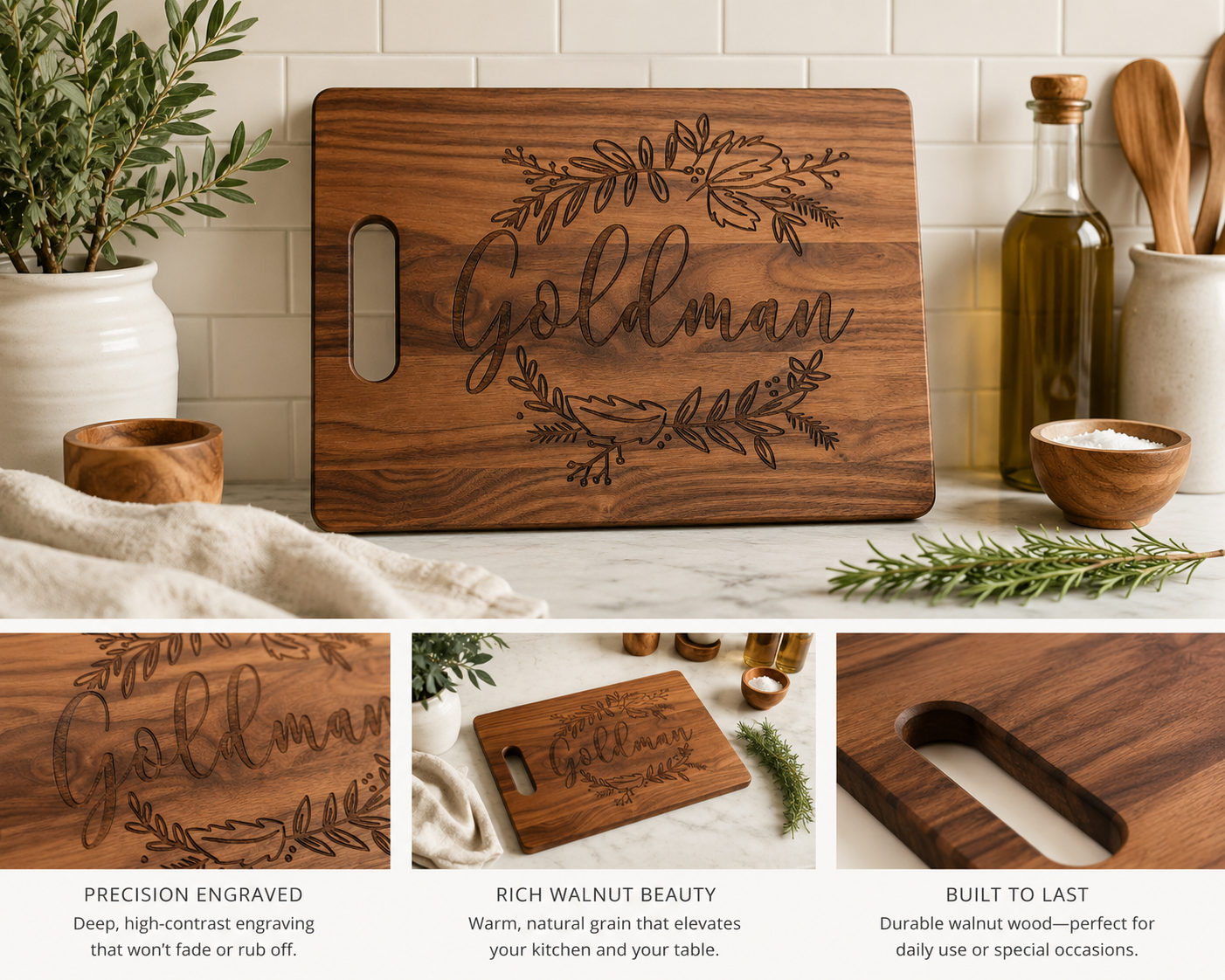 Personalized Custom Walnut Cutting Boards