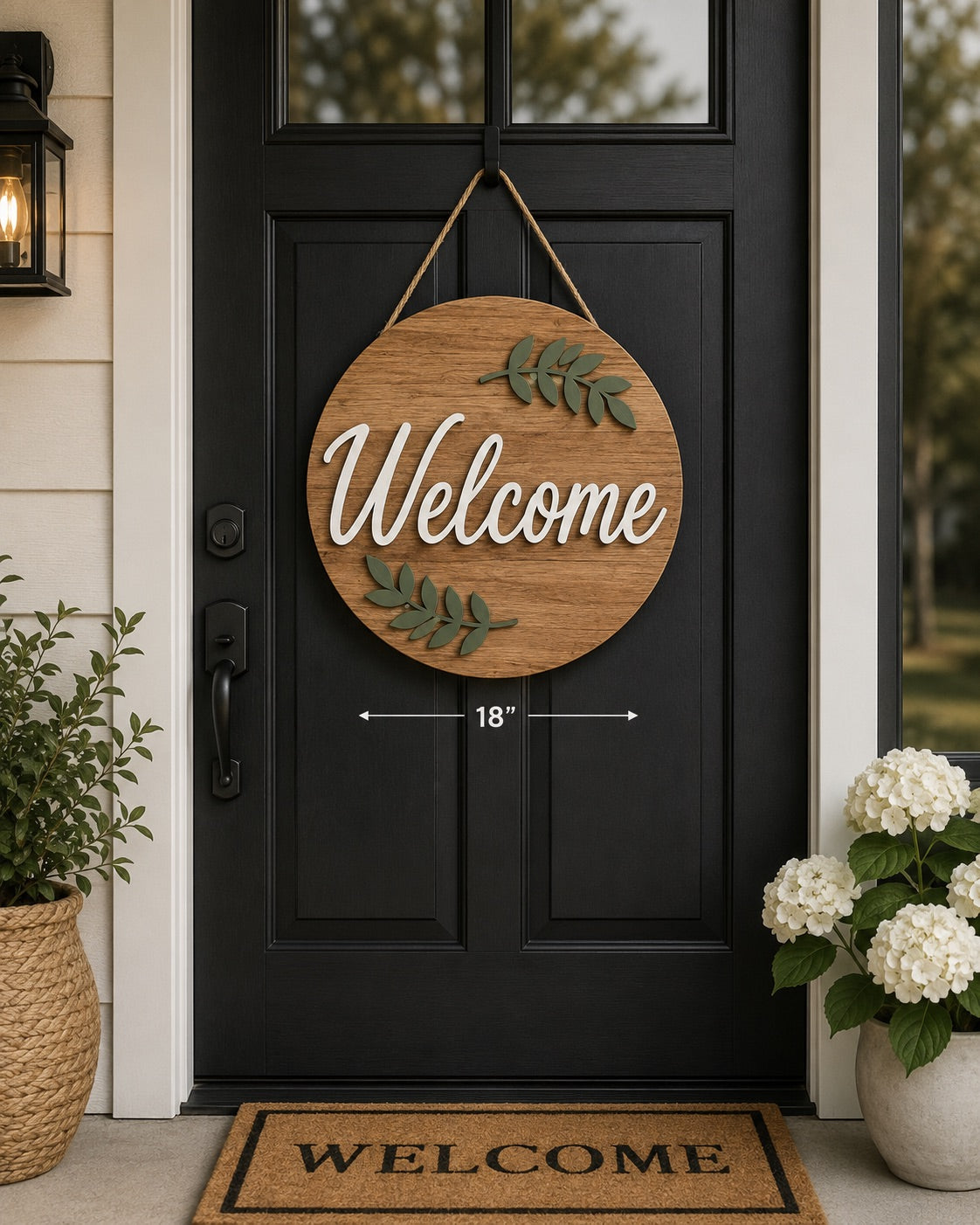 Personalized Wooden Round Name Sign | Custom Nursery & Family Wall Decor