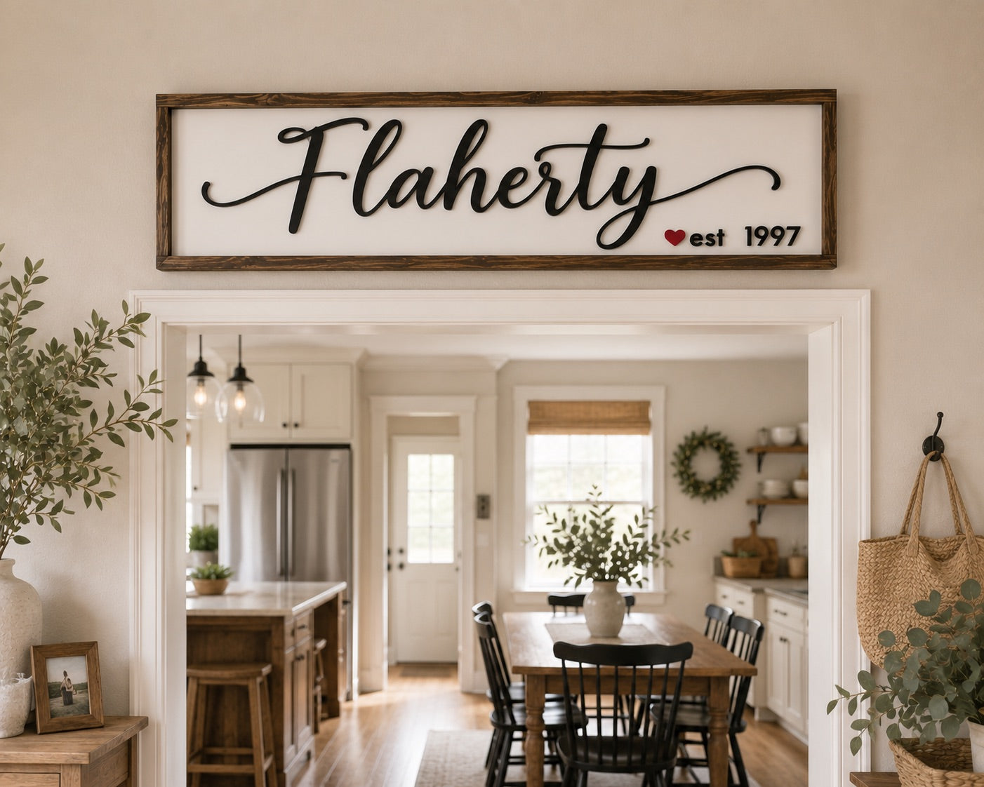 Personalized Family Name Sign | Established Wooden Wall Décor