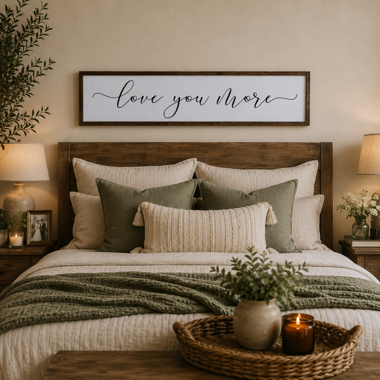 Love You More | Farmhouse Wooden Sign