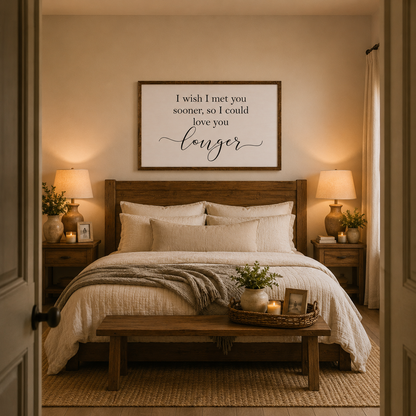 I Wish I Met You Sooner So I Could Have Loved You Longer | Farmhouse Wooden Sign