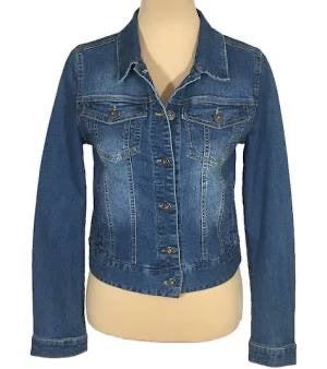 Vintage Washed Crop Denim Jacket