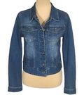 Vintage Washed Crop Denim Jacket