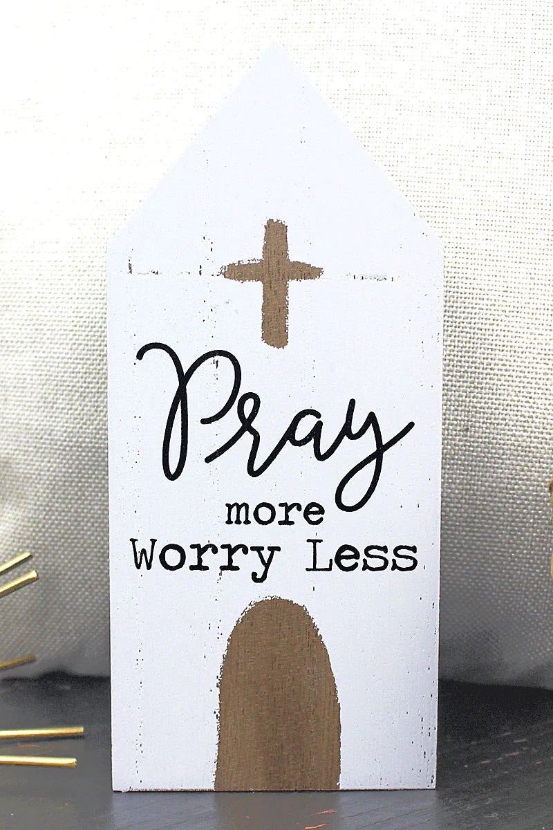 Pray More Worry Less Tabletop Church